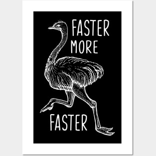 Fast and funny ostrich Posters and Art